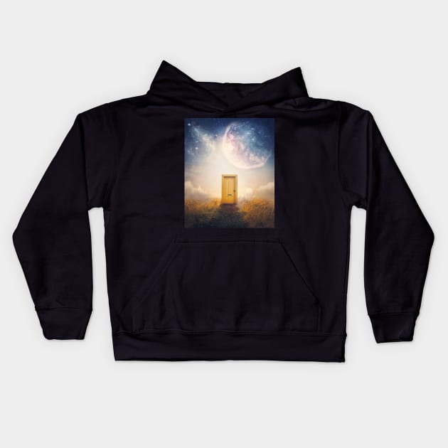 The door to other galaxy Kids Hoodie by psychoshadow